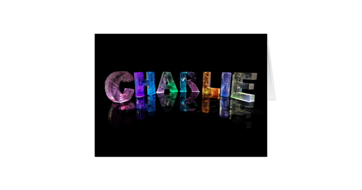 The Name Charlie in 3D Lights | Zazzle