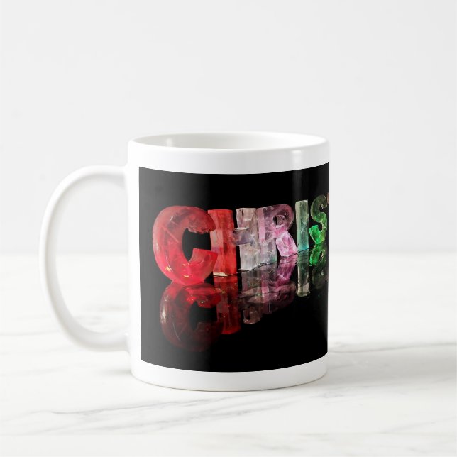 The Name Christopher in 3D Lights Coffee Mug (Left)