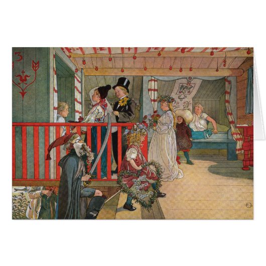 The Name Day by Carl Larsson Custom Personalized Cards (Front Horizontal)