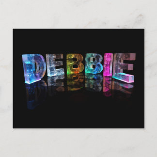 The Name Debbie in 3D Lights (Photograph) Postcard