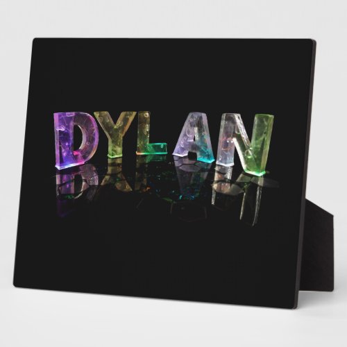 The Name Dylan in 3D Lights Photograph Plaque