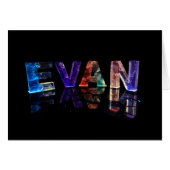 The Name Evan in 3D Lights (Photograph) (Front Horizontal)