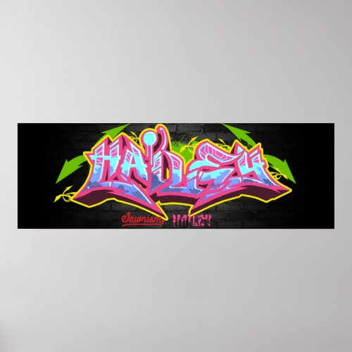 The name Hailey in graffiti Poster