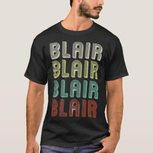 The Name Is Blair In Funny Retro Vintage Disco T-Shirt