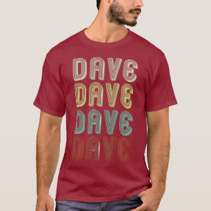 The Name Is Dave In Funny Retro Vintage Disco T-Shirt