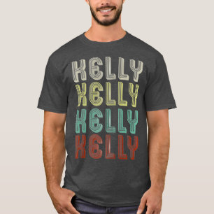 The Name Is Kelly In Retro Vintage Disco Funny T-Shirt