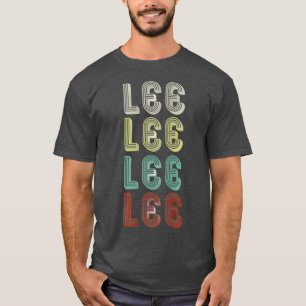 The Name Is Lee In Retro Vintage Disco Funny T-Shirt