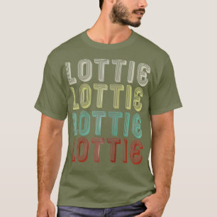 The Name Is Lottie In Retro Vintage Disco Funny T-Shirt