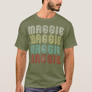 The Name Is Maggie In Funny Retro Vintage Disco T-Shirt