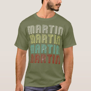 The Name Is Martin In Retro Vintage Disco Funny T-Shirt