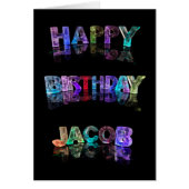 The Name Jacob in 3D Lights (Photograph) (Front)