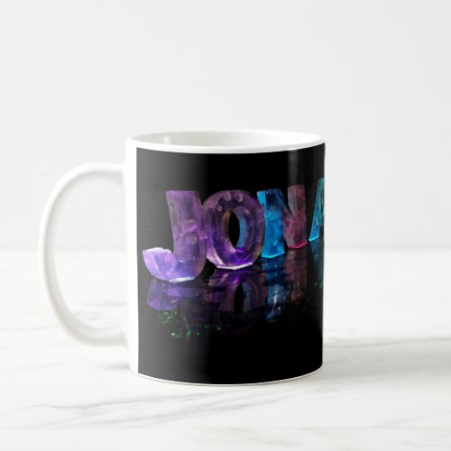 The Name Jonathan in 3D Lights Photograph Coffee Mug