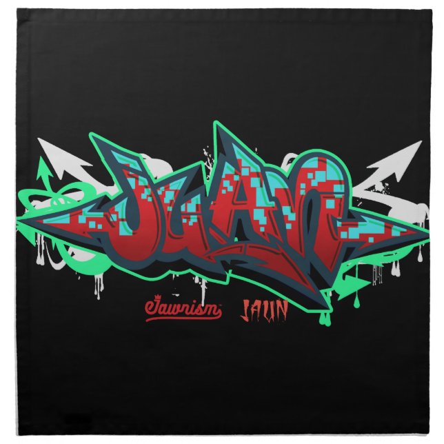 The name Juan in graffiti Napkin (Front)