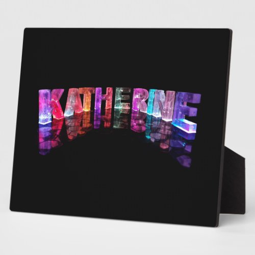 The Name Katherine in 3D Lights Photograph Plaque