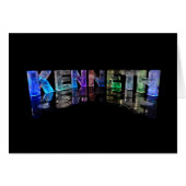 The Name Kenneth in 3D Lights (Photograph) (Front Horizontal)