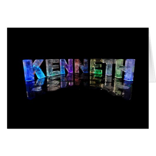 The Name Kenneth in 3D Lights (Photograph) (Front Horizontal)