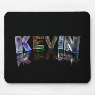 The Name Kevin in 3D Lights (Photograph) Mouse Pad