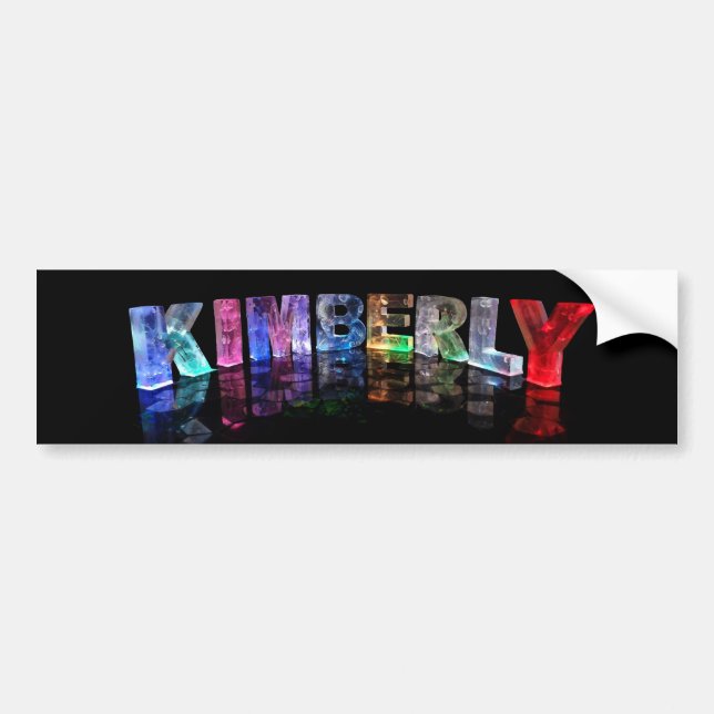 The Name Kimberly in 3D Lights (Photograph) Bumper Sticker (Front)