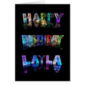 The Name Layla in 3D Lights (Photograph) (Front)