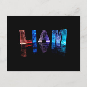 The Name Liam in 3D Lights (Photograph) Postcard