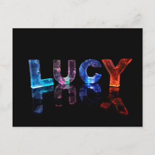 The Name Lucy in 3D Lights (Photograph) Postcard