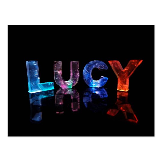 the-name-lucy-in-3d-lights-photograph-postcard-zazzle