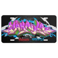 Graffiti License Plate Spray Paint License Plate Decorative Car Front Plate  Cover, Metal Car Plate, Vanity Tag, Aluminum Personalise Tag Home License