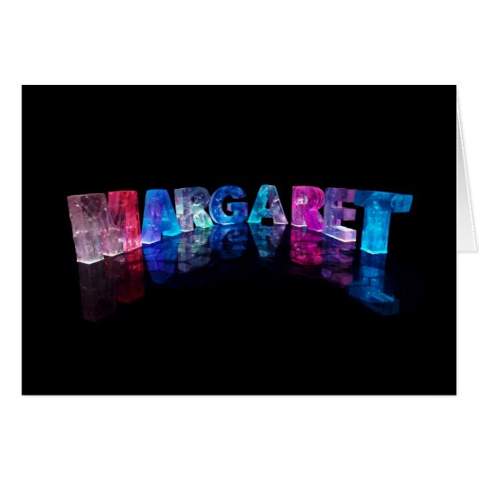 The Name Margaret in 3D Lights (Photograph) (Front Horizontal)