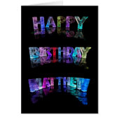 The Name Matthew in 3D Lights (Photograph) (Front)