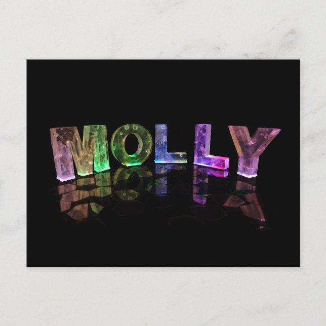 The Name Molly in 3D Lights (Photograph) Postcard (Front)