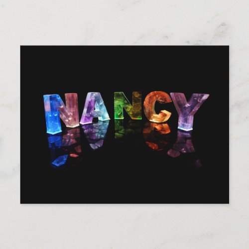The Name Nancy in 3D Lights Photograph Postcard