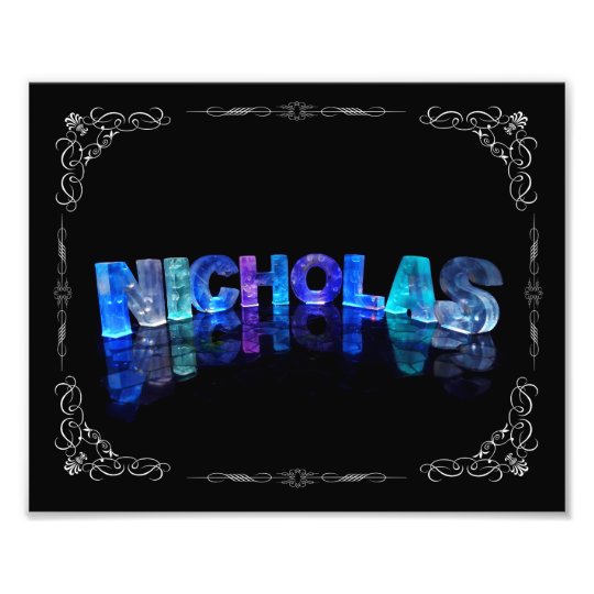 the-name-nicholas-name-in-lights-photograph-photo-print-zazzle