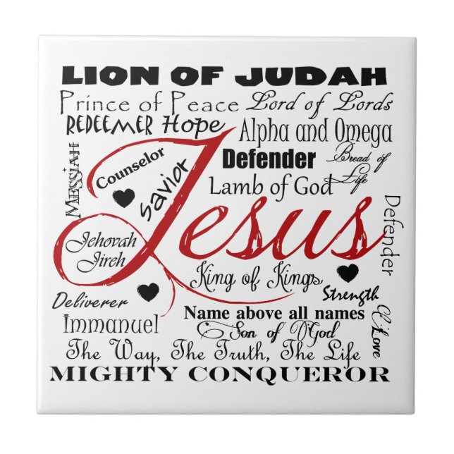 The Name of Jesus Ceramic Tile (Front)