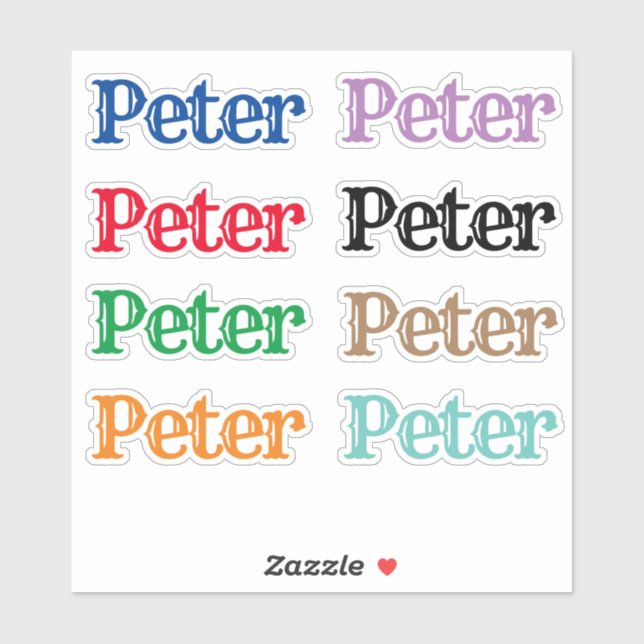 The Name Peter Sticker (Sheet)