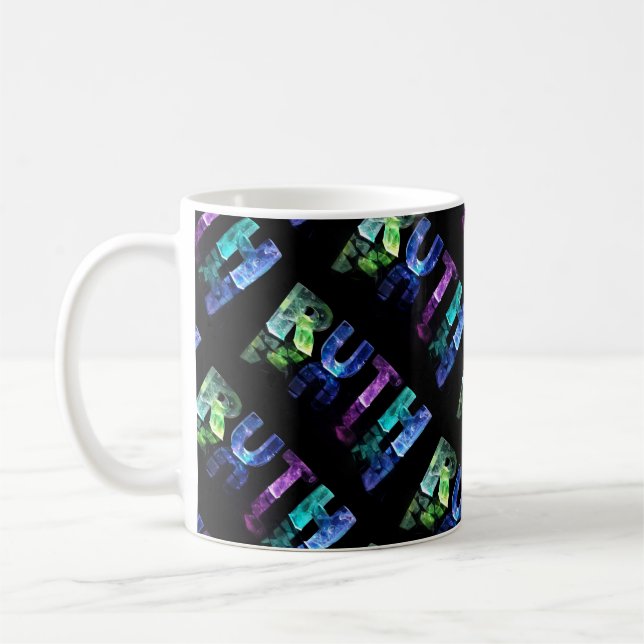 The Name Ruth in 3D Lights (Photograph) Coffee Mug (Left)
