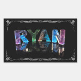 The Name Riley in 3D Lights (Photograph) Oval Sticker