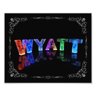 The Name Wyatt - Name in Lights (Photograph) Photo Print