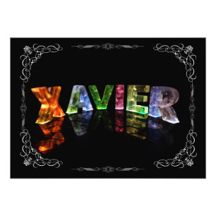 The Name Xavier - Name in Lights (Photograph) Photo Print