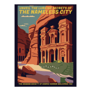 The Nameless City Travel Poster Lovecraft Cthulhu