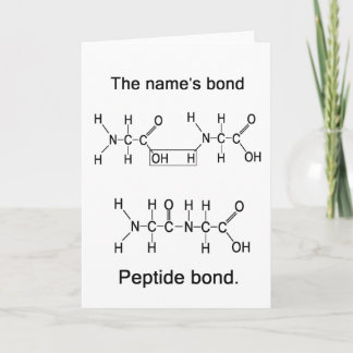 The name's bond, peptide bond card