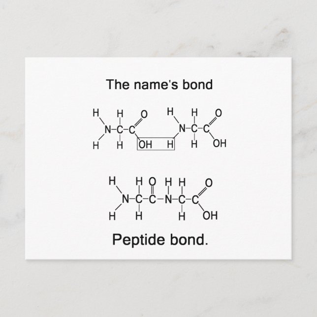 The name's bond, peptide bond postcard (Front)