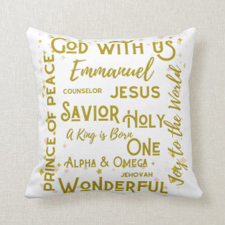 The Names of Jesus Christmas Pillow