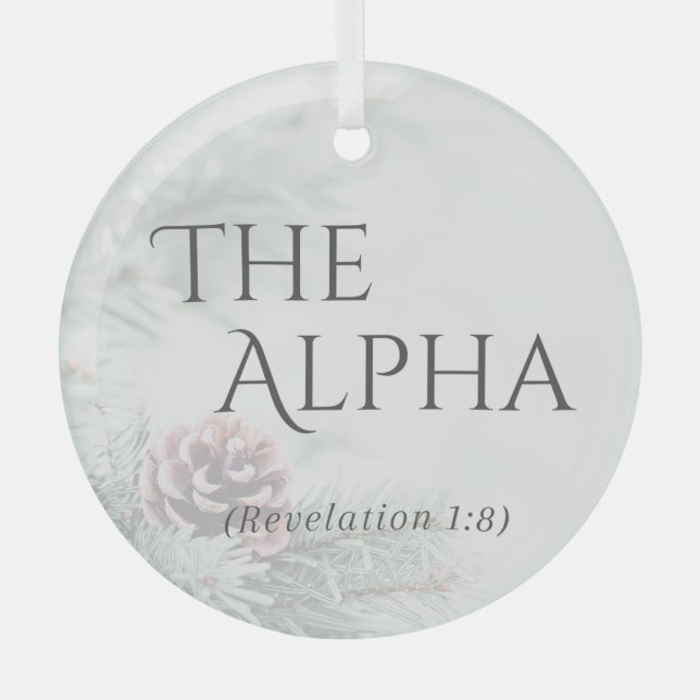 "The Names of Jesus" Glass Ornament - The Alpha (Front)