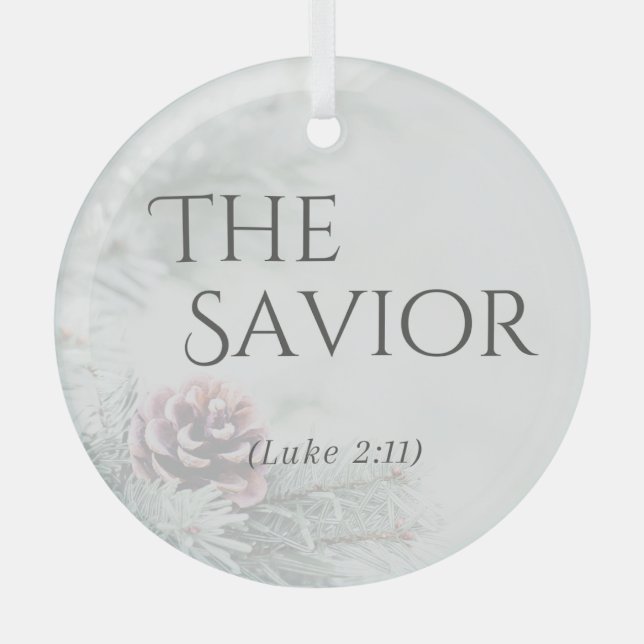 "The Names of Jesus" Glass Ornament - The Savior (Front)