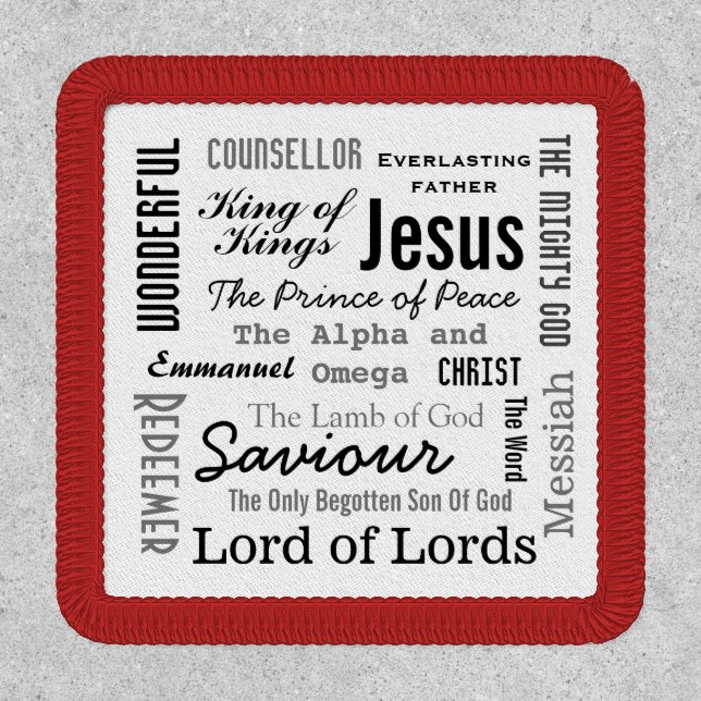 The Names of Jesus Script Text Patch (Front)