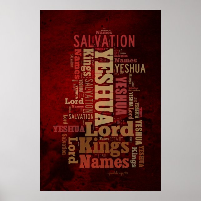 The Names of Yeshua/Jesus  Collage Poster (Front)