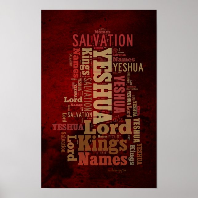 The Names of Yeshua/Jesus  Collage Poster (Front)