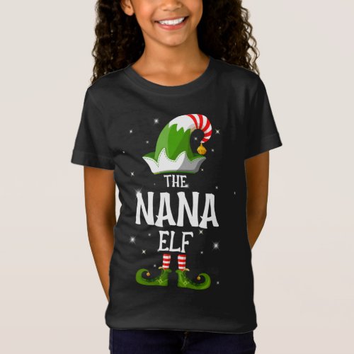 The Nana Elf Family Matching Christmas T_Shirt