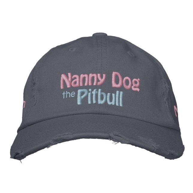 The Nanny Dog, American Pit Bull Terrier, APBT Embroidered Baseball Cap (Front)