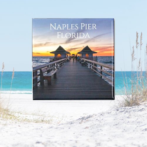 The Naples Pier In Florida Novelty Magnet